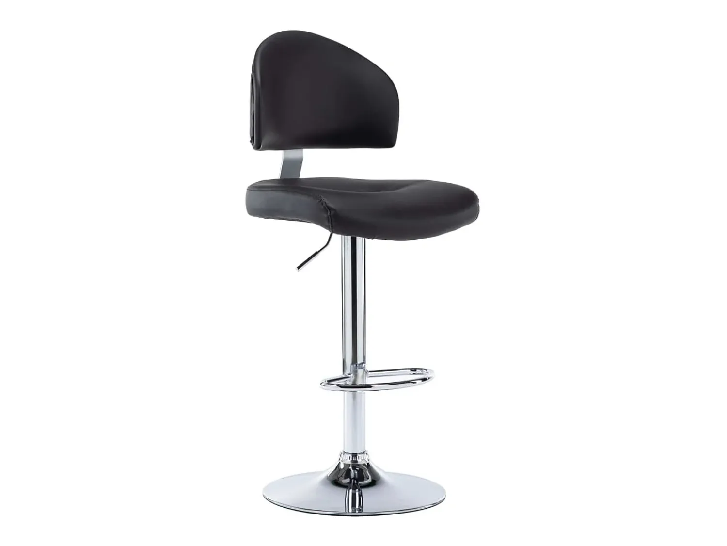 Banco*vidaxl Bancos de bar 2 pcs couro artificial Preto