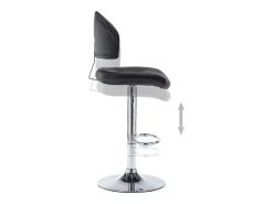 Banco*vidaxl Bancos de bar 2 pcs couro artificial Preto