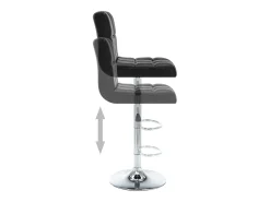 Banco|vidaxl Bancos de bar 2 pcs couro artificial Preto