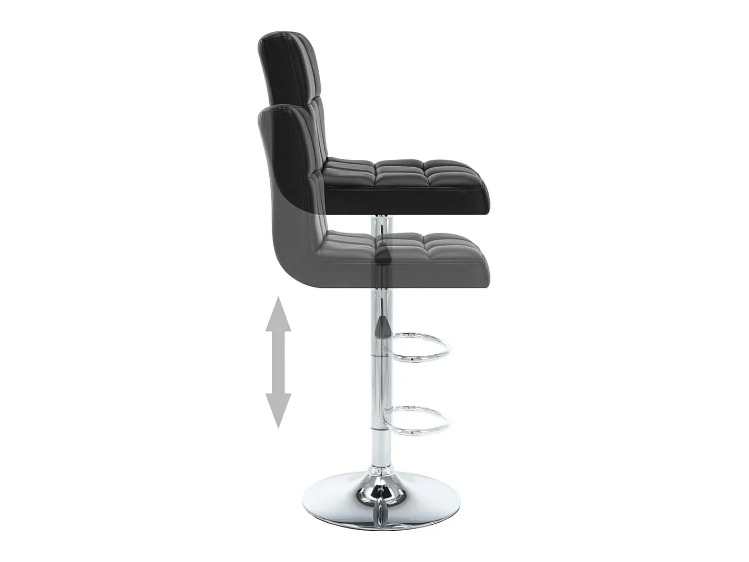 Banco|vidaxl Bancos de bar 2 pcs couro artificial Preto