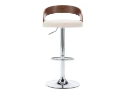 Clearance vidaxl Bancos de bar 2 pcs couro artificial e madeira curvada Creme