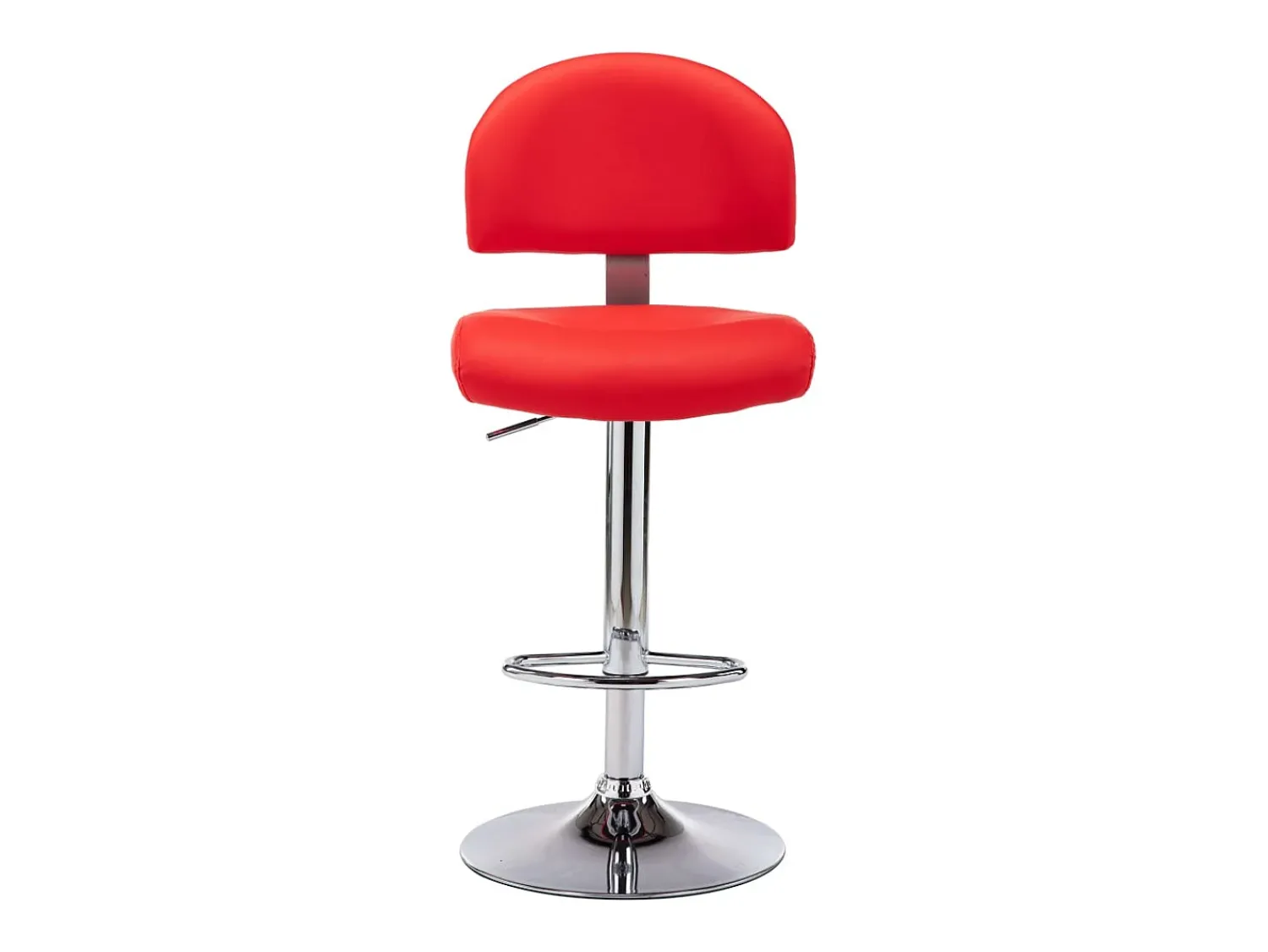 vidaxl Bancos de bar 2 pcs couro artificial Vermelho