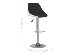 vidaxl Bancos de bar 2 pcs couro artificial e branco^ Banco