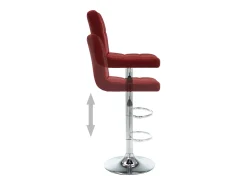 Banco*vidaxl Bancos de bar 2 pcs couro artificial tinto Vermelho