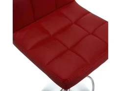 Banco*vidaxl Bancos de bar 2 pcs couro artificial tinto Vermelho