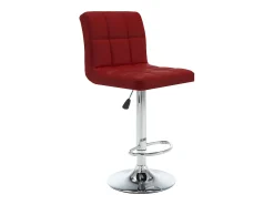 Banco*vidaxl Bancos de bar 2 pcs couro artificial tinto Vermelho