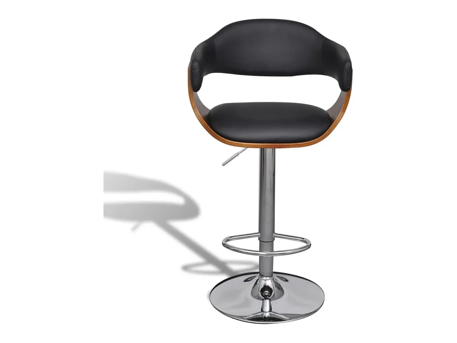 Banco* Bancos de bar 2 pcs couro artificial PT164224 Preto