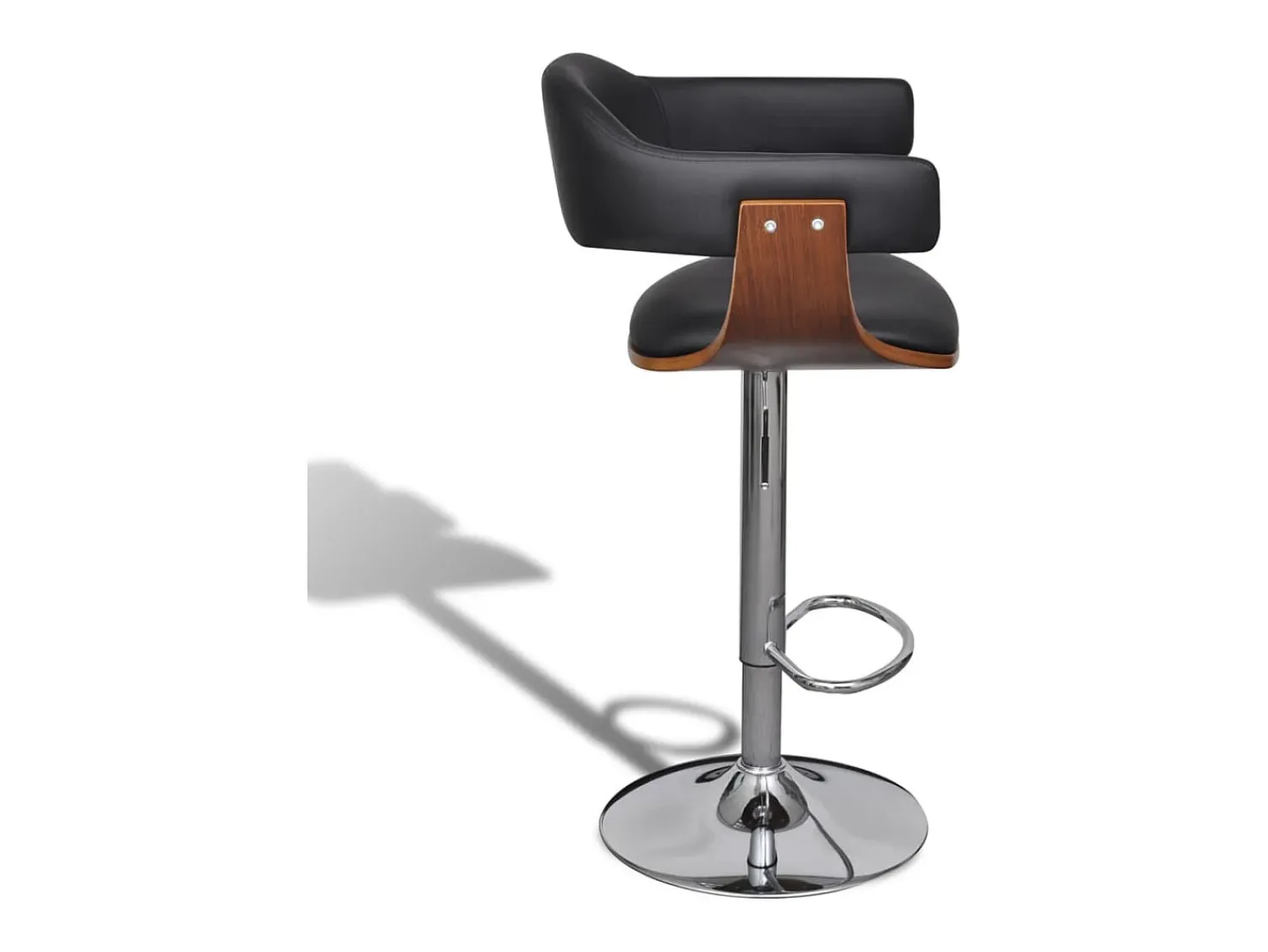 Banco* Bancos de bar 2 pcs couro artificial PT164224 Preto