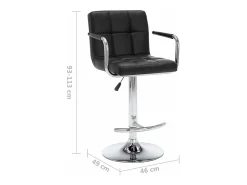Banco|vidaxl Bancos de bar 2 pcs couro artificial Preto