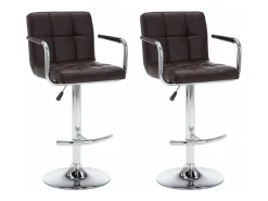 Banco| Bancos de bar 2 pcs couro artificial PT949235 Castanho