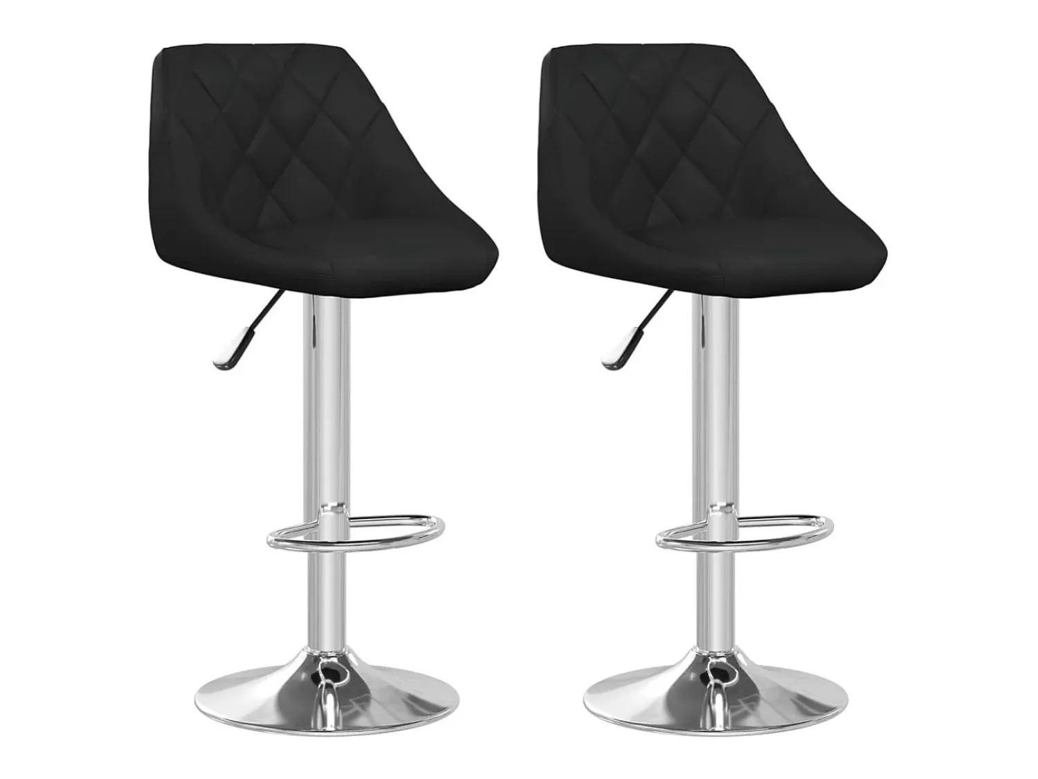 Banco|vidaxl Bancos de bar 2 pcs couro artificial Preto