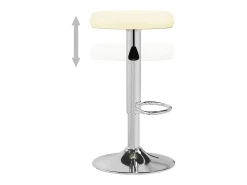 Outlet vidaxl Bancos de bar 2 pcs couro artificial cor Creme