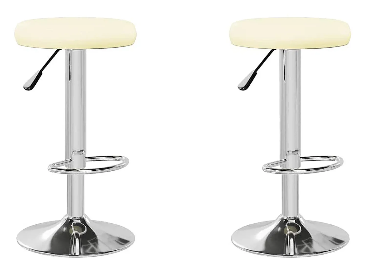 Outlet vidaxl Bancos de bar 2 pcs couro artificial cor Creme