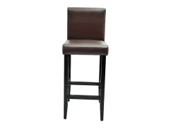 Best vidaxl Bancos de bar 2 pcs couro artificial -escuro Castanho