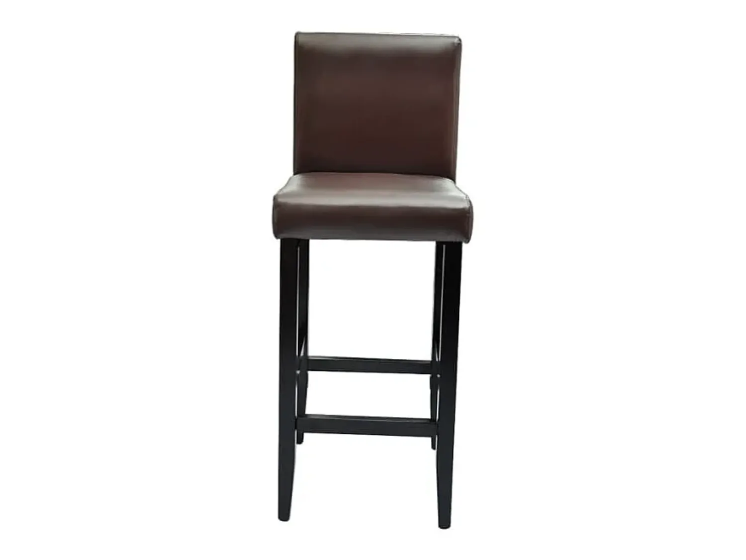 Best vidaxl Bancos de bar 2 pcs couro artificial -escuro Castanho