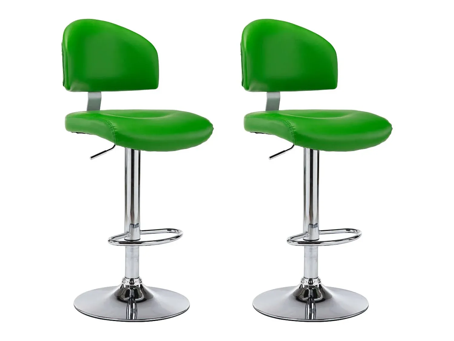 Banco|vidaxl Bancos de bar 2 pcs couro artificial Verde