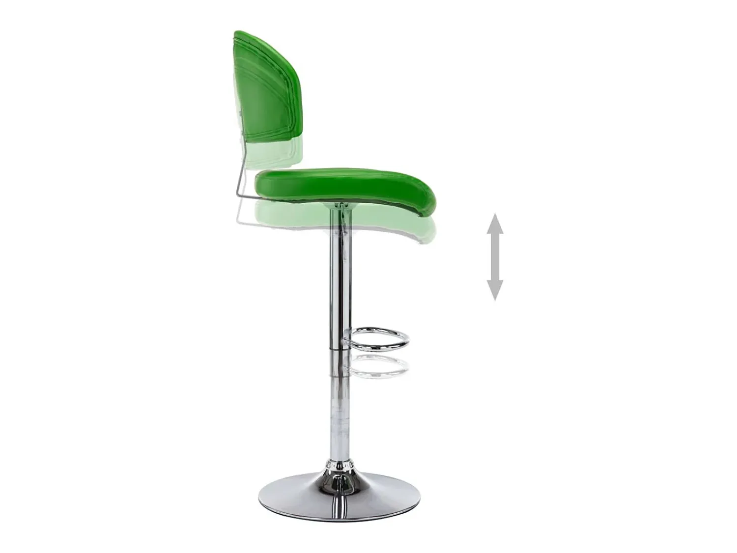 Banco|vidaxl Bancos de bar 2 pcs couro artificial Verde
