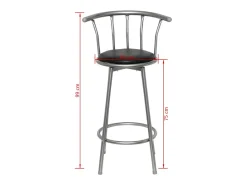 vidaxl Bancos de bar 2 pcs couro artificial^ Banco