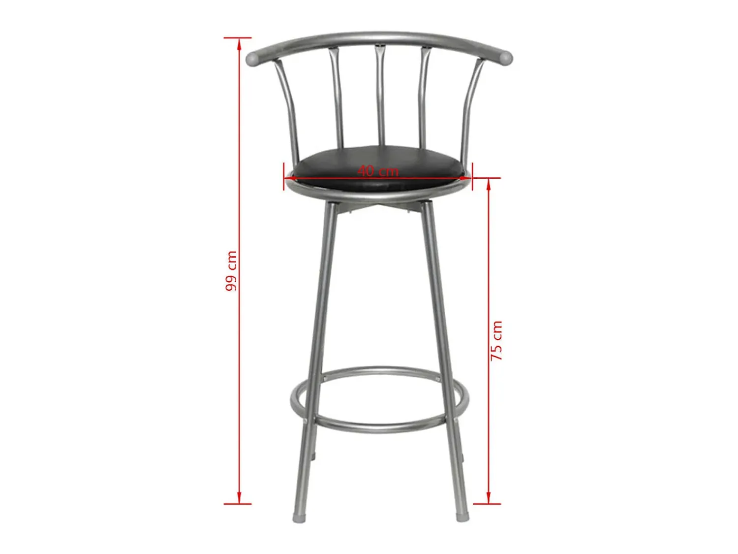 vidaxl Bancos de bar 2 pcs couro artificial^ Banco