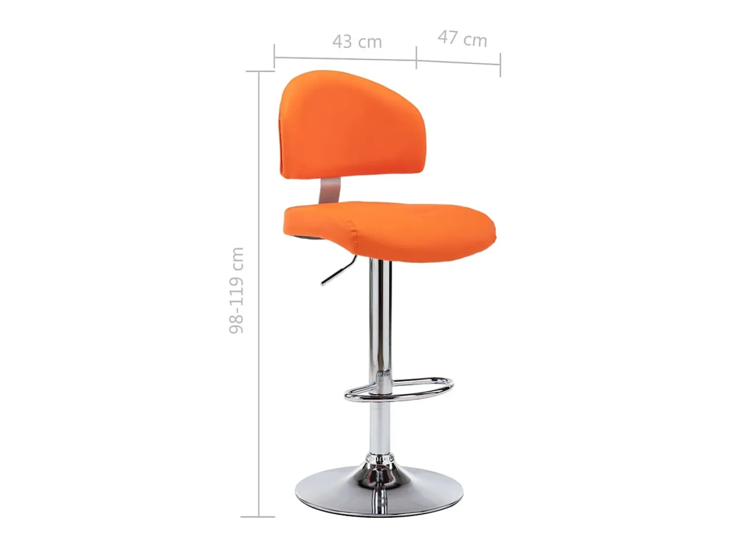 Banco*vidaxl Bancos de bar 2 pcs couro artificial laranja Cor de laranja