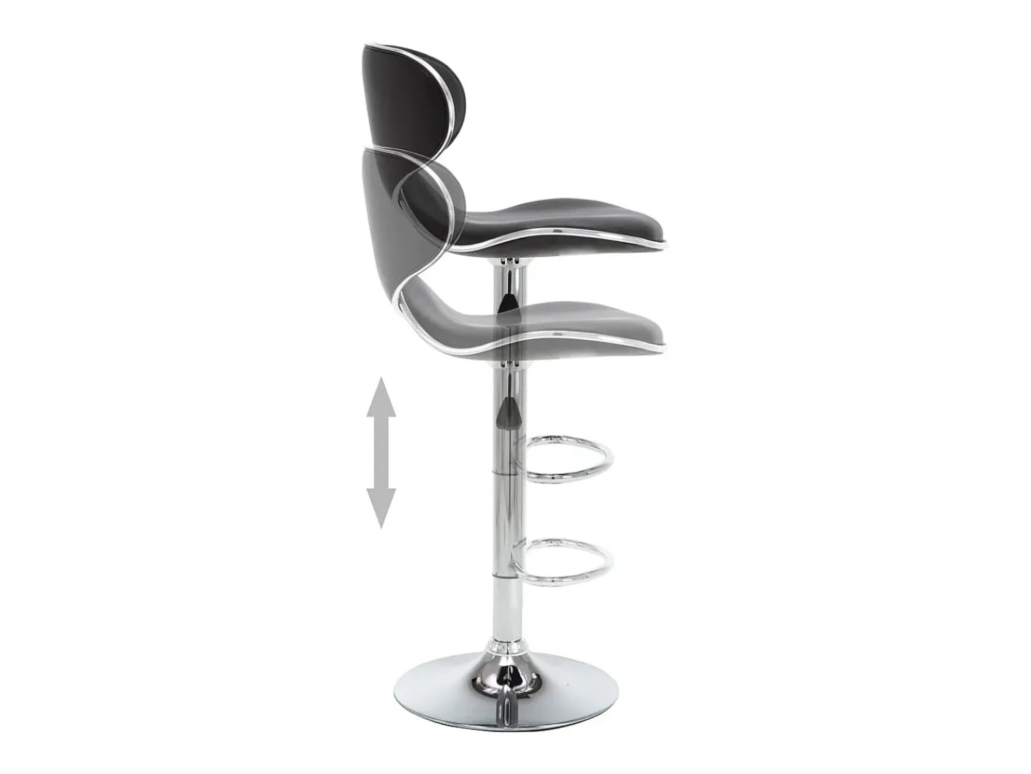 vidaxl Bancos de bar 2 pcs couro artificial^ Banco
