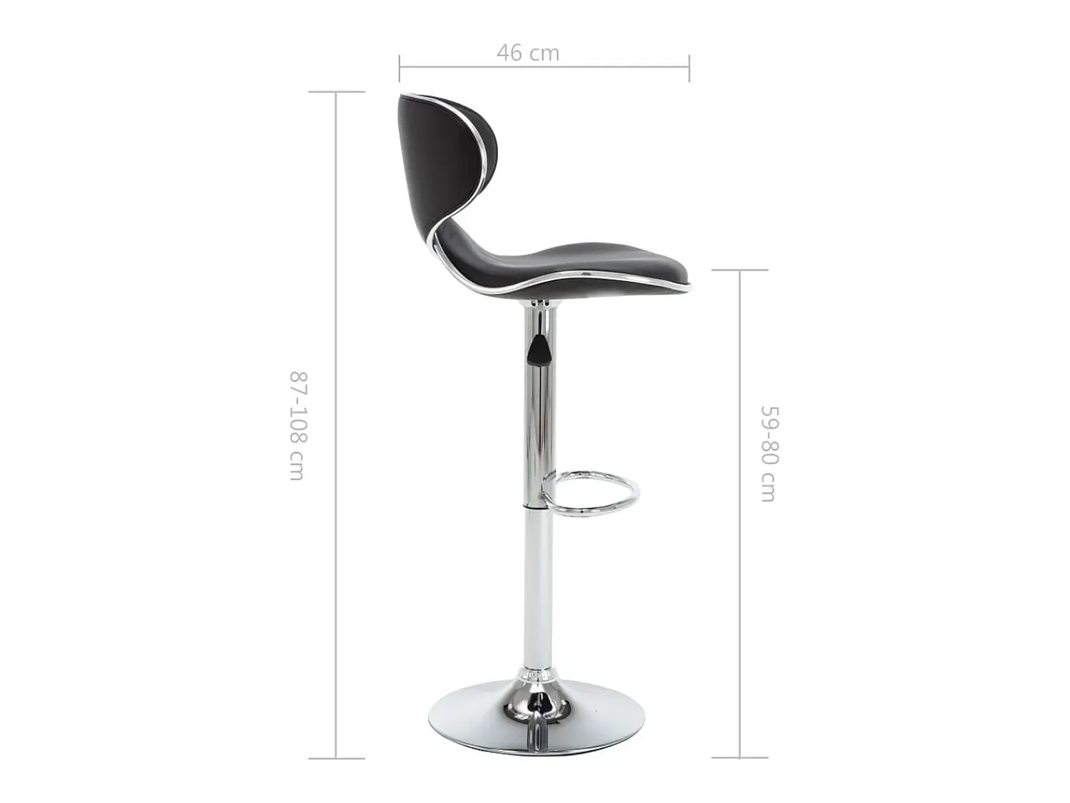 vidaxl Bancos de bar 2 pcs couro artificial^ Banco