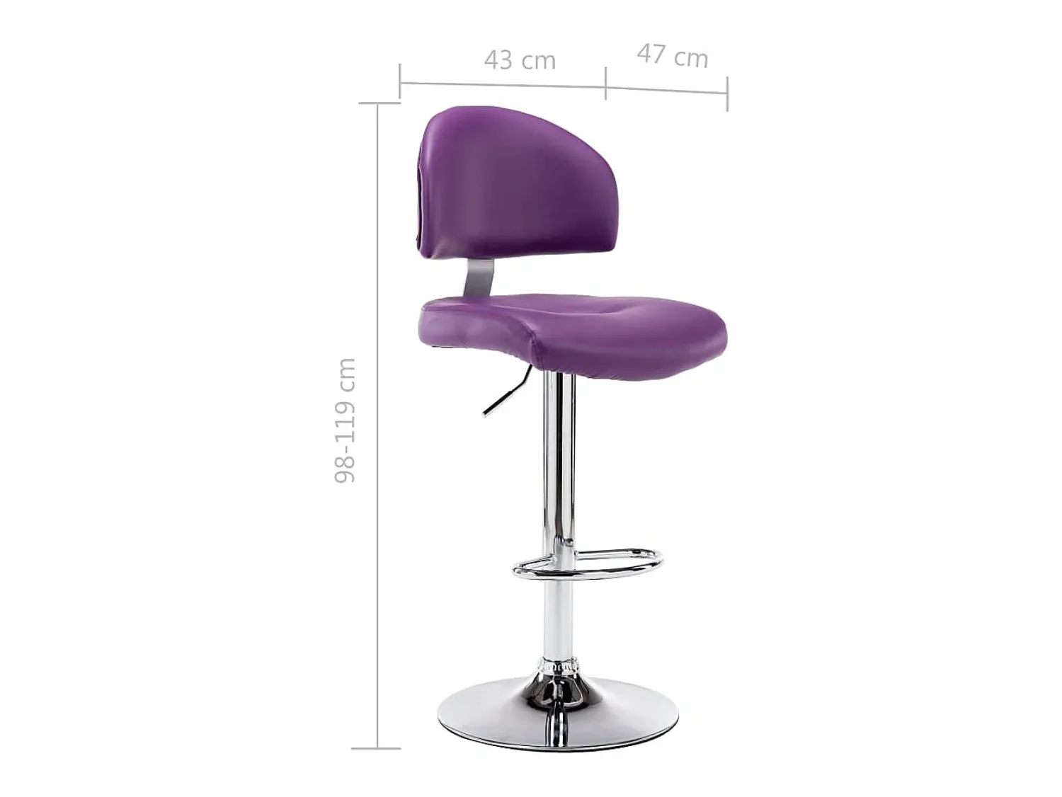 Sale vidaxl Bancos de bar 2 pcs couro artificial roxo Violeta