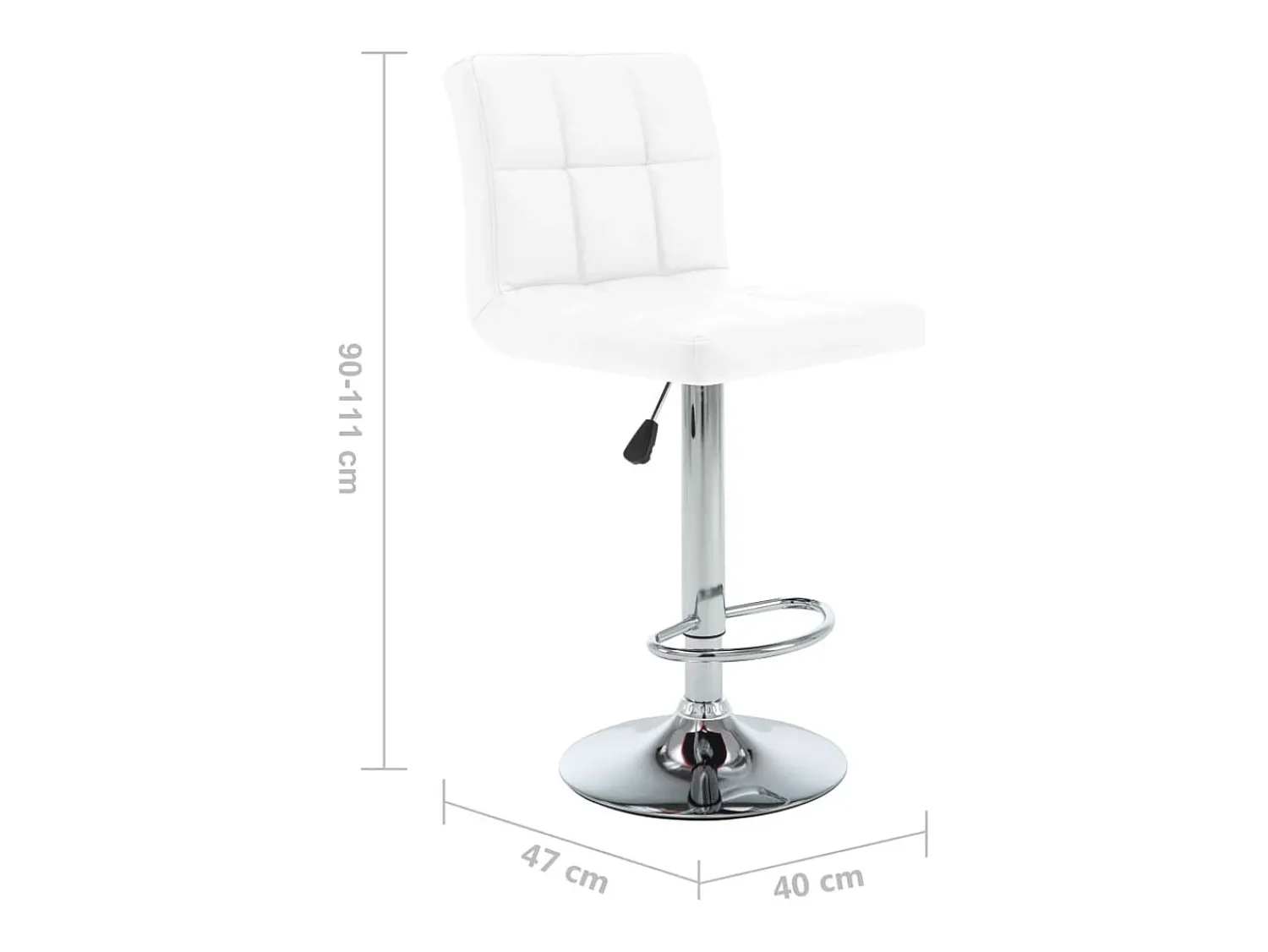 Banco*vidaxl Bancos de bar 2 pcs couro artificial Branco