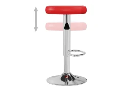 Banco*vidaxl Bancos de bar 2 pcs couro artificial Vermelho