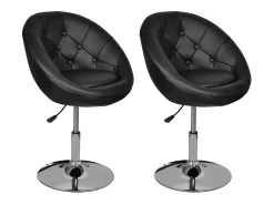 Banco* Bancos de bar 2 pcs couro artificial PT937663 Preto