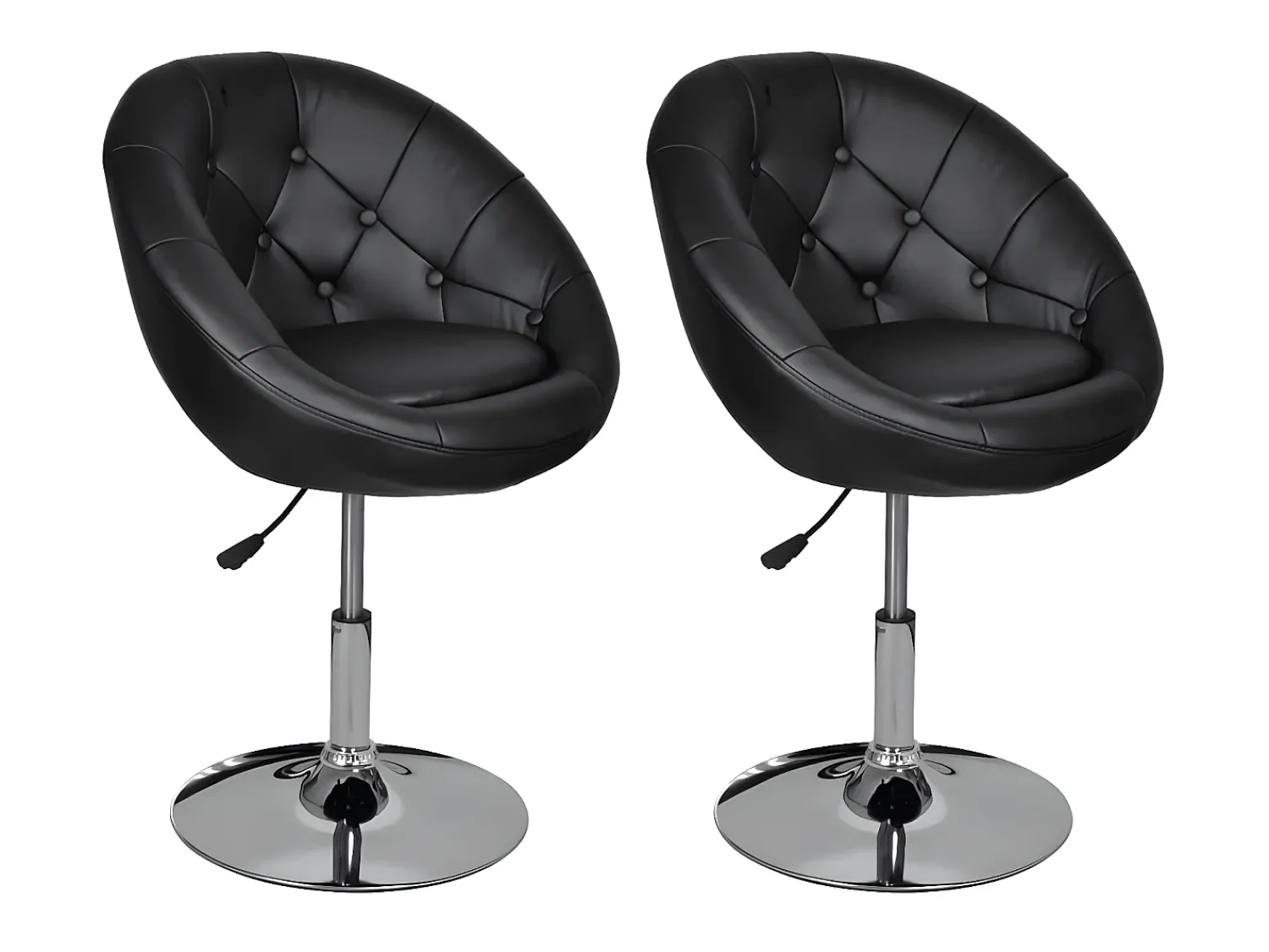 Banco* Bancos de bar 2 pcs couro artificial PT937663 Preto