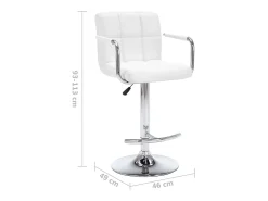 vidaxl Bancos de bar 2 pcs couro artificial^ Banco