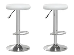 Banco* Bancos de bar 2 pcs couro artificial PT293424 Branco