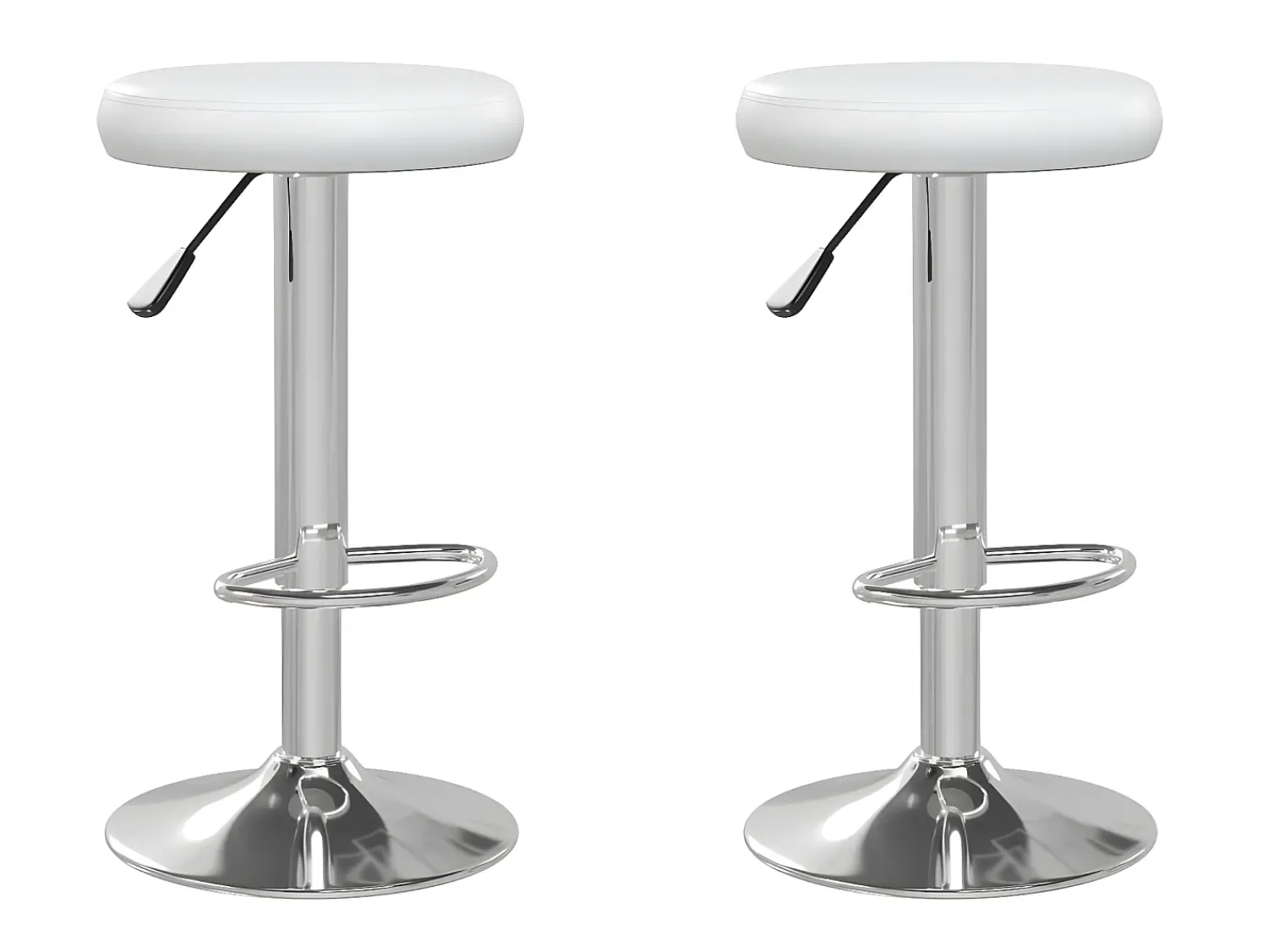Banco* Bancos de bar 2 pcs couro artificial PT293424 Branco