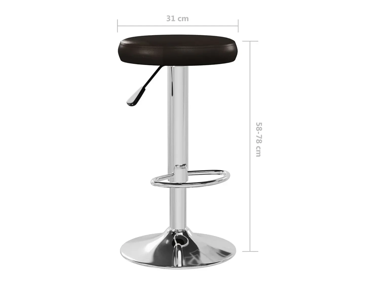 Banco*vidaxl Bancos de bar 2 pcs couro artificial Castanho