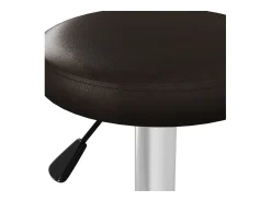 Banco*vidaxl Bancos de bar 2 pcs couro artificial Castanho