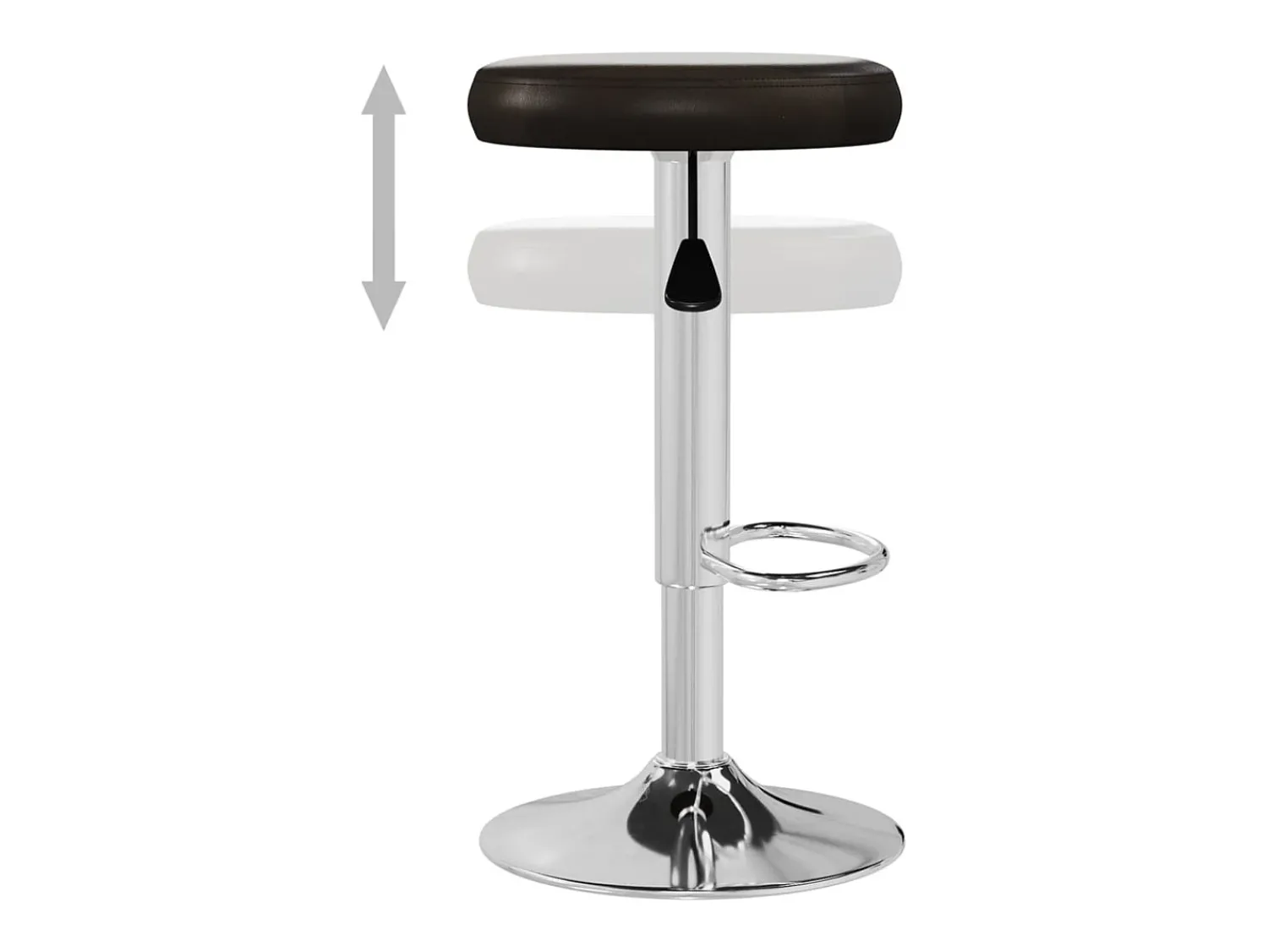 Banco*vidaxl Bancos de bar 2 pcs couro artificial Castanho