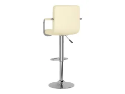Banco*vidaxl Bancos de bar 2 pcs couro artificial cor Creme