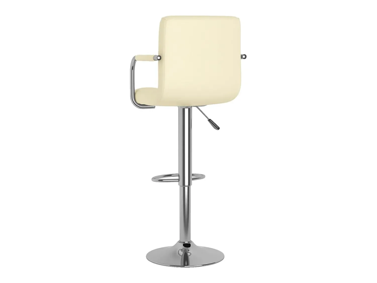 Banco*vidaxl Bancos de bar 2 pcs couro artificial cor Creme