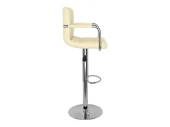 Banco*vidaxl Bancos de bar 2 pcs couro artificial cor Creme
