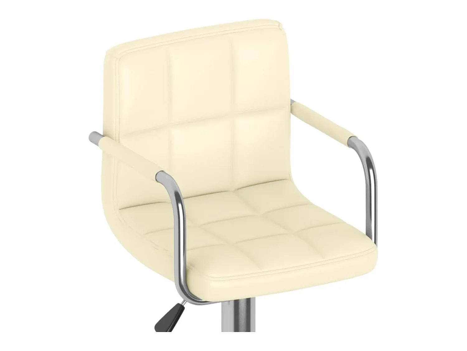 Banco*vidaxl Bancos de bar 2 pcs couro artificial cor Creme