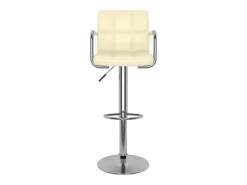 Banco*vidaxl Bancos de bar 2 pcs couro artificial cor Creme