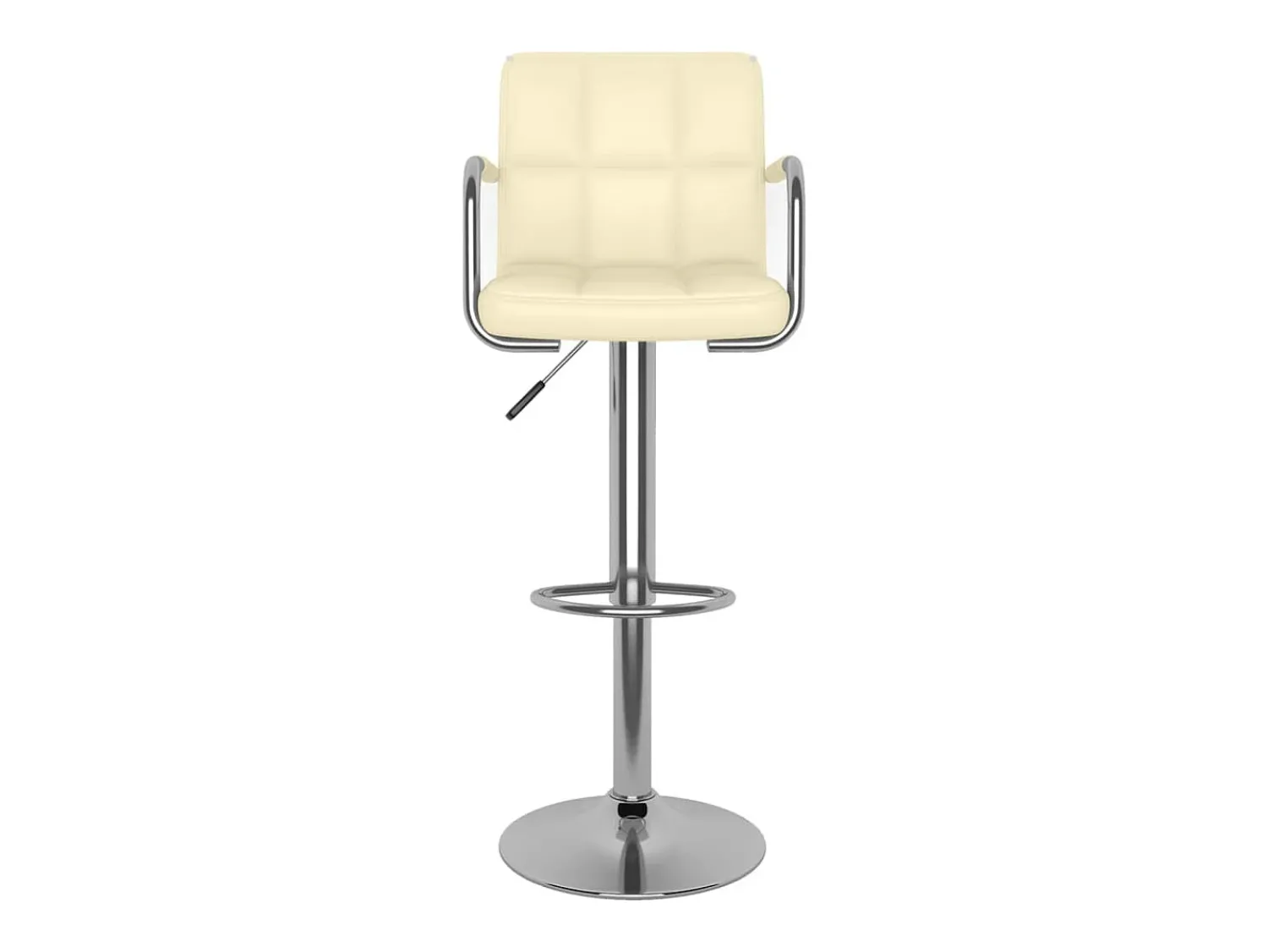 Banco*vidaxl Bancos de bar 2 pcs couro artificial cor Creme