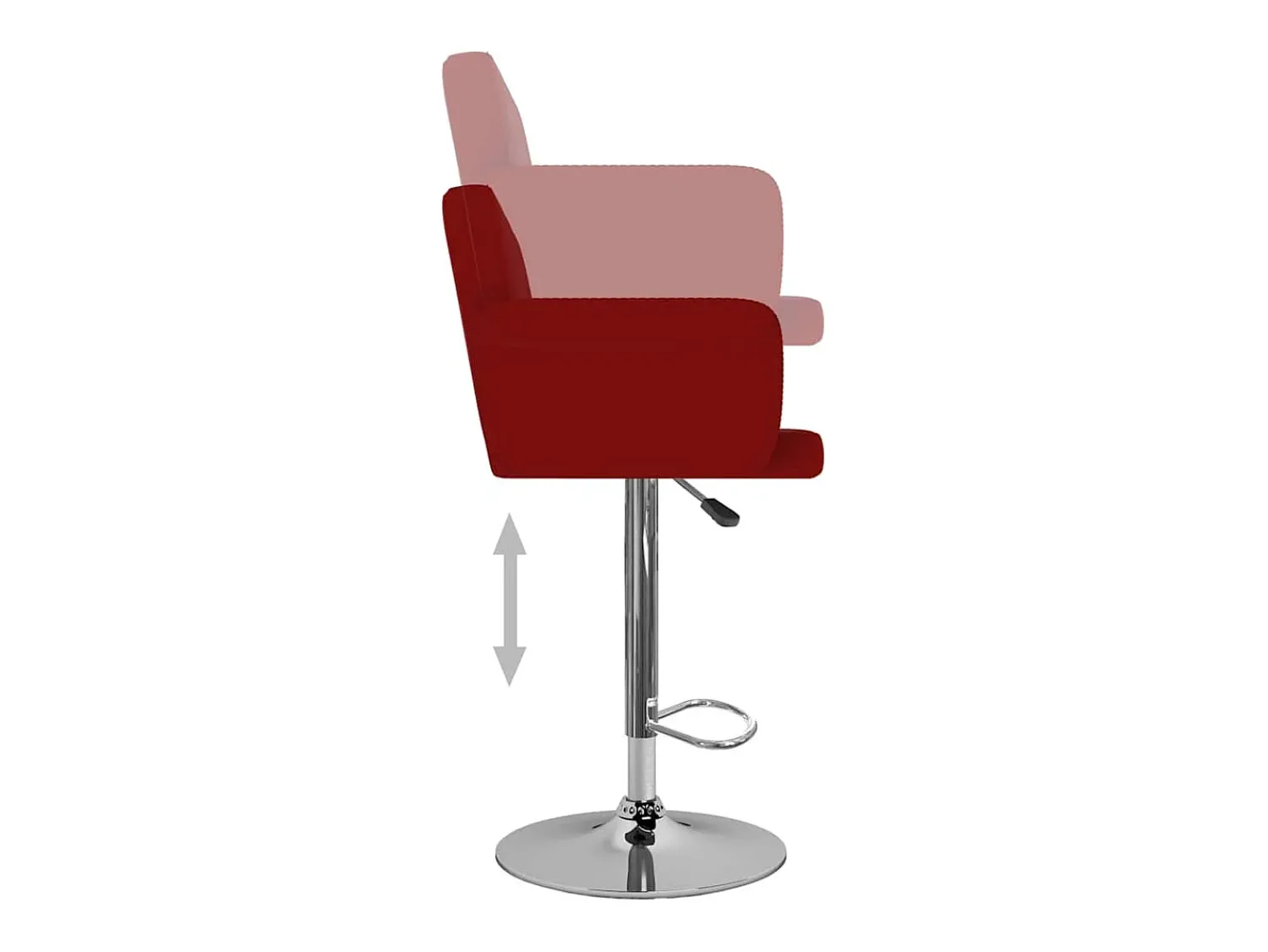 Banco|vidaxl Bancos de bar 2 pcs couro artificial tinto Vermelho