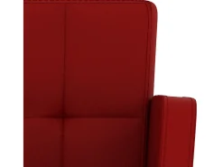 Banco|vidaxl Bancos de bar 2 pcs couro artificial tinto Vermelho