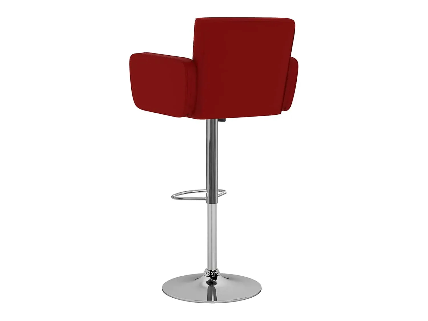 Banco|vidaxl Bancos de bar 2 pcs couro artificial tinto Vermelho