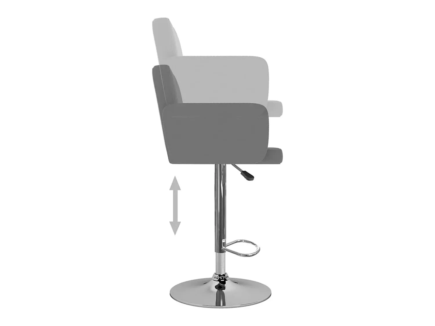 Outlet vidaxl Bancos de bar 2 pcs couro artificial Cinzento