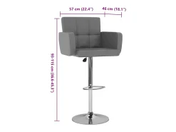 Outlet vidaxl Bancos de bar 2 pcs couro artificial Cinzento