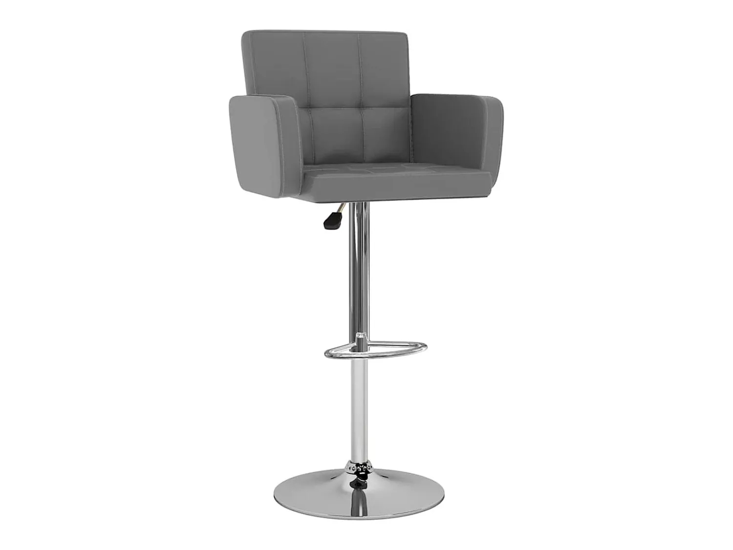 Outlet vidaxl Bancos de bar 2 pcs couro artificial Cinzento