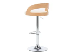 Banco*vidaxl Bancos de bar 2 pcs couro artificial e madeira curvada Creme